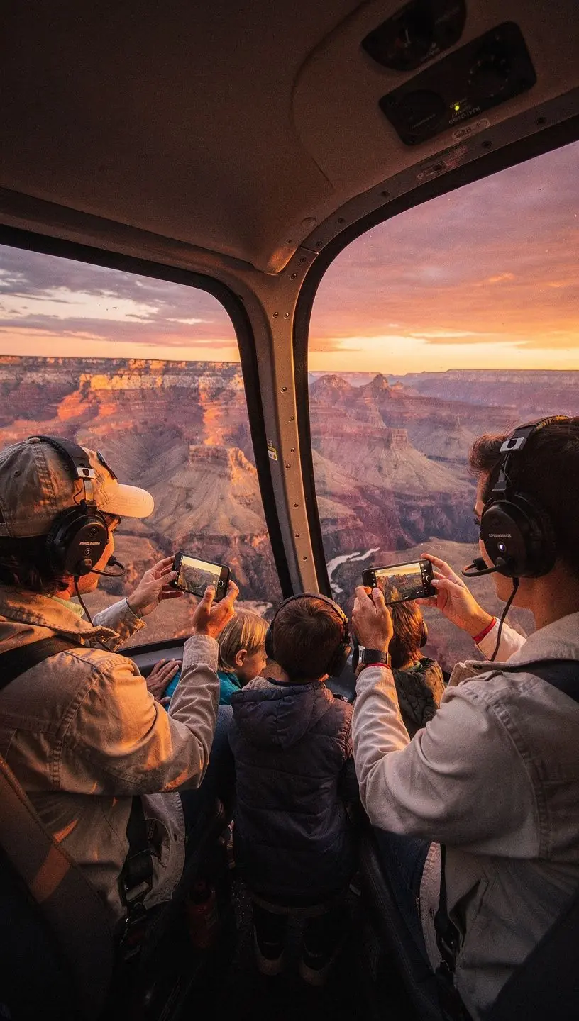 Экскурсия на вертолете над грандиозным каньоном с захватывающими видами.